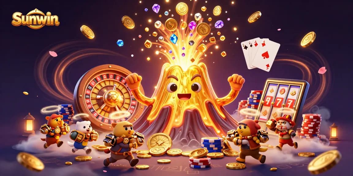 Sunwin offers thrilling gaming experiences with triumphant volcano, treasures, and dynamic casino elements.