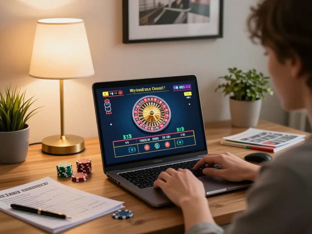 Engaging in live online gaming at tx88casino with a focused player and roulette screen