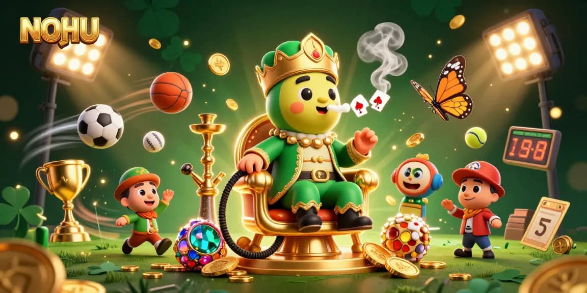 Engage with NOHU's rich casino atmosphere featuring a vibrant caterpillar mastermind guiding players