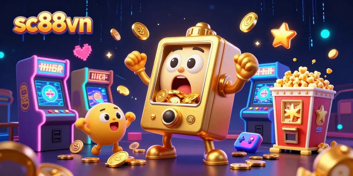 Spin the sc88vn slots and witness an explosion of coins and excitement in this vibrant casino scene!