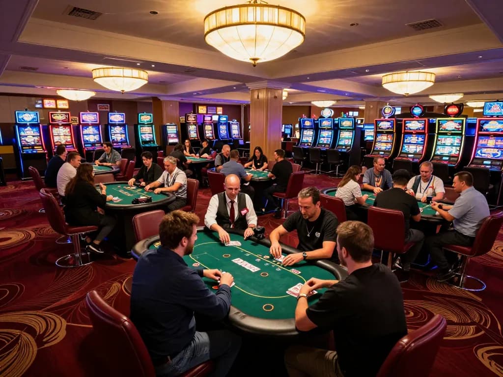 Players enjoying dynamic poker action at CM88 COM casino floor during an exciting session.