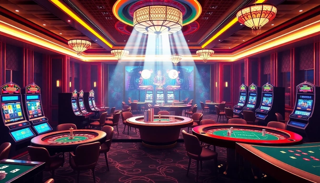 Experience thrilling casino action at win88.com with vibrant tables, cards, and digital gaming interfaces.