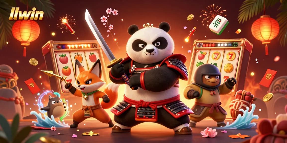 Experience excitement with llwin where fierce samurai panda, ninja fox, and magical tanuki engage in thrilling slot action.