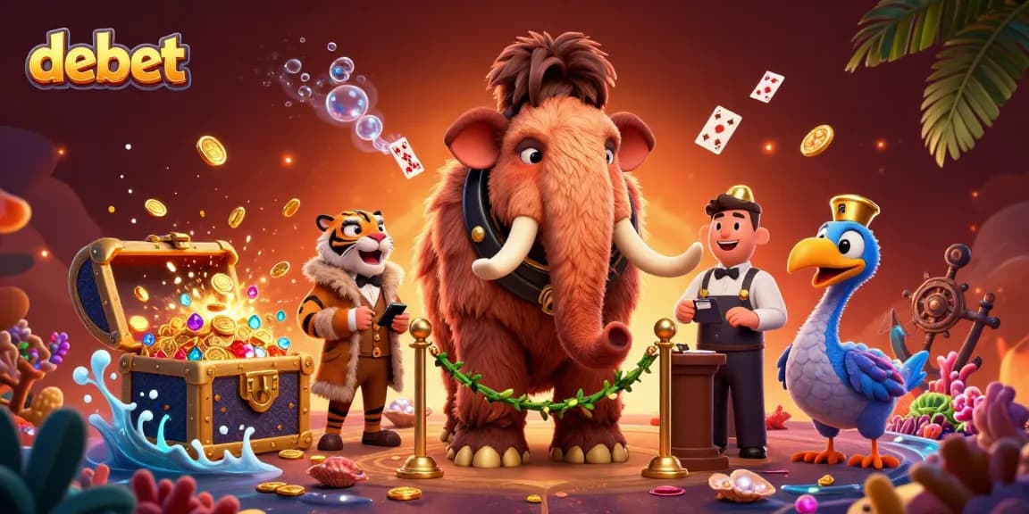 Check the latest debet promotions with vibrant casino characters and explosive treasures.