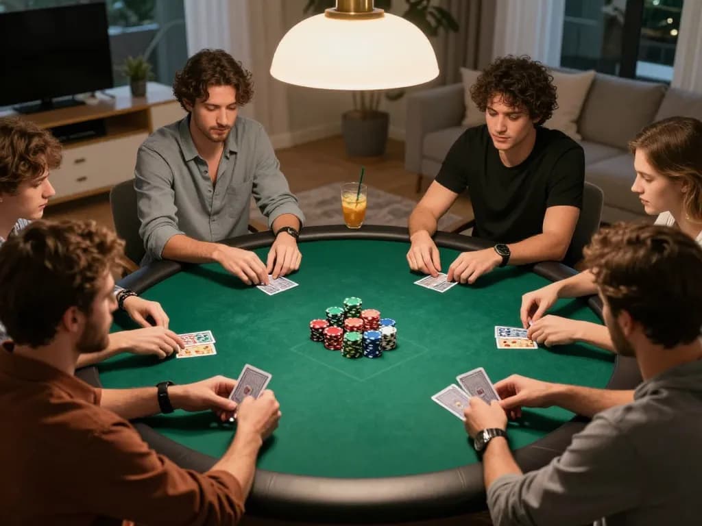TIP88 poker night with friends enjoying strategic gameplay and vibrant poker chips