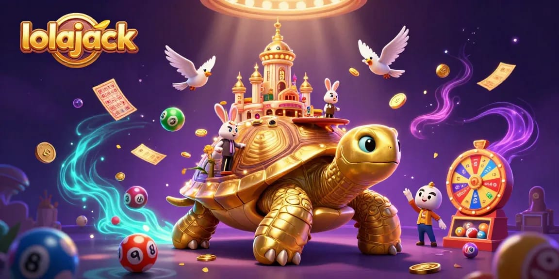 Experience thrilling gaming at lolajack casino with dynamic animated elements and a vibrant backdrop.