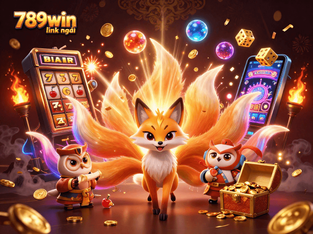 Engage in thrilling winnings at 789win link mới with a vibrant 3D casino scene featuring animated characters and games.
