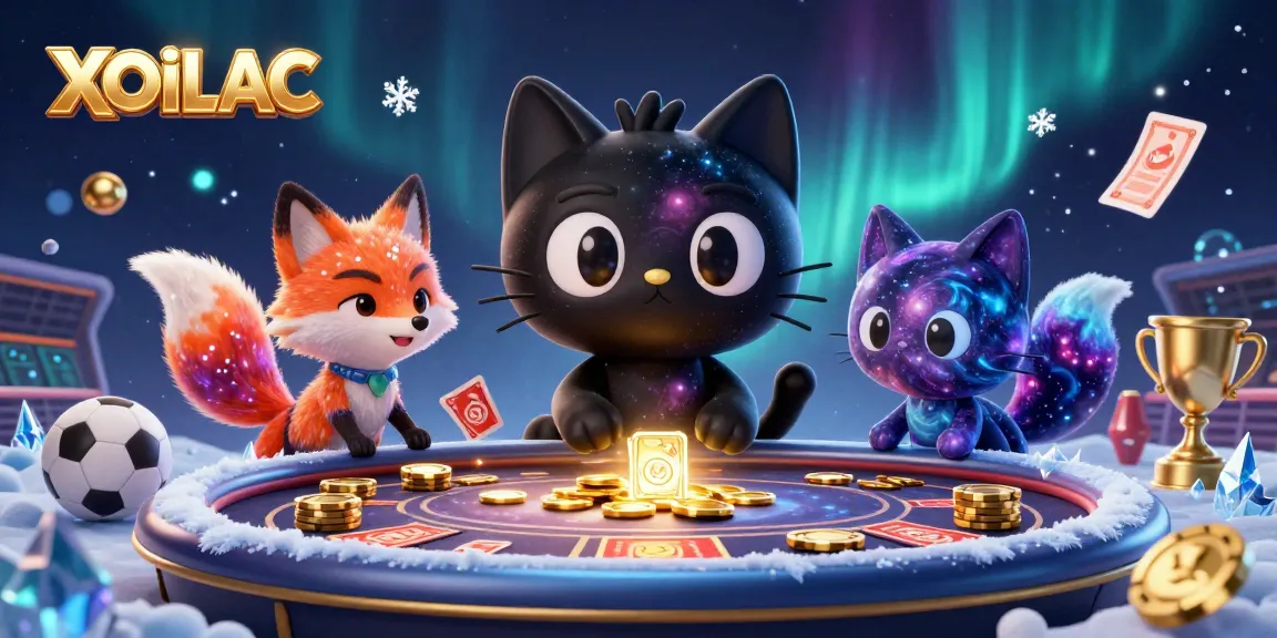 Experience the thrill of sports betting with XOILAC's vibrant cosmic casino illustration.