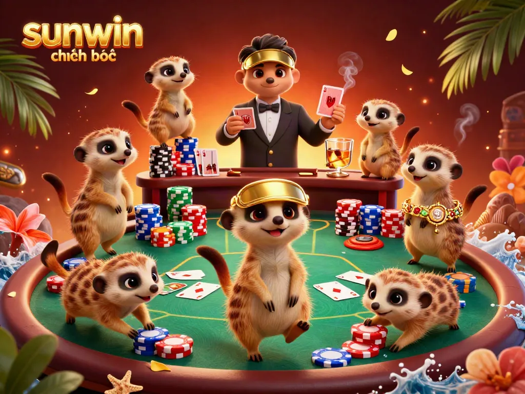 Experience the lively atmosphere of sunwin chính thức with meerkats running a dynamic casino operation.