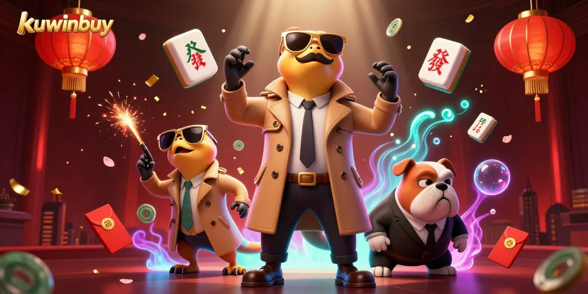 kuwinbuy raptors humorously trying to enter a VIP casino lounge with glowing elements