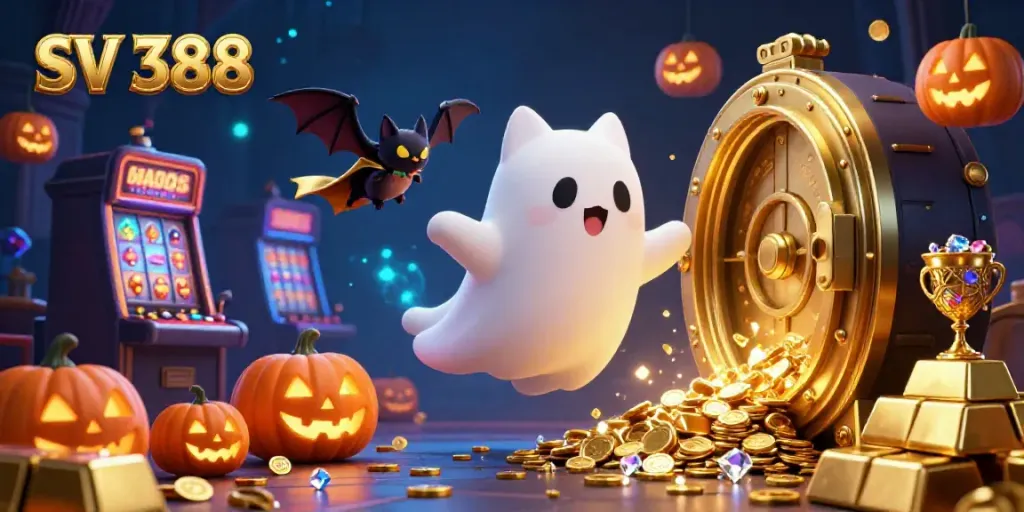 Engage in SV 388's haunted casino adventure with a ghost cat and treasures galore.