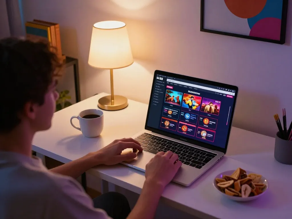 Engaging in strategic online gaming at SC88 Com with cozy home setup