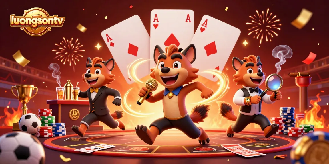 Bet on exciting games at luongsontv with vibrant sports betting elements and engaging characters.