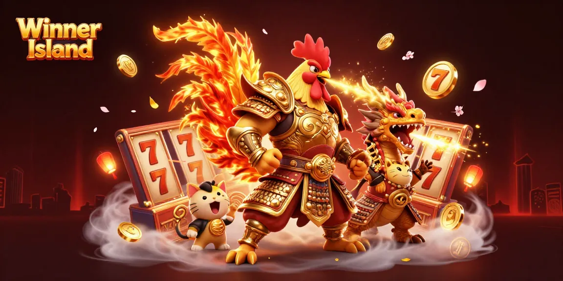 Engage with thrilling slots at Winner Island Casino featuring vibrant characters and game elements.