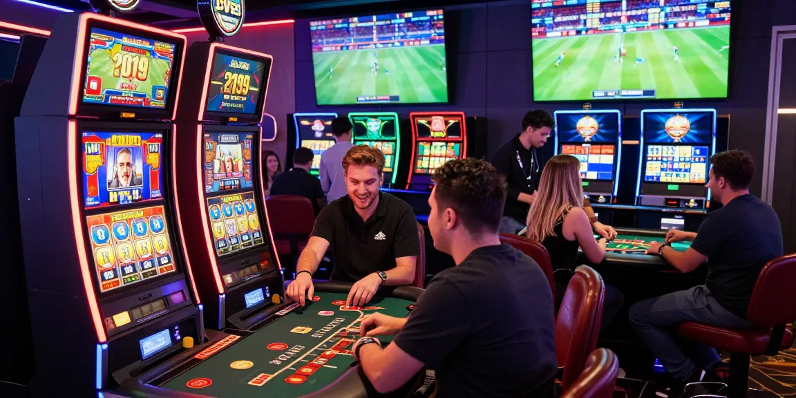 Speler wint op slotmachine bij BetWest Casino Nederland, kleurrijke sfeer met live dealer en sportweddenschappen.