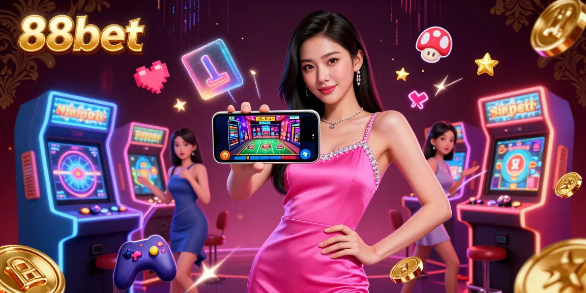 Play live dealer games at 88bet with a stunning Asian woman showcasing mobile gaming excellence.
