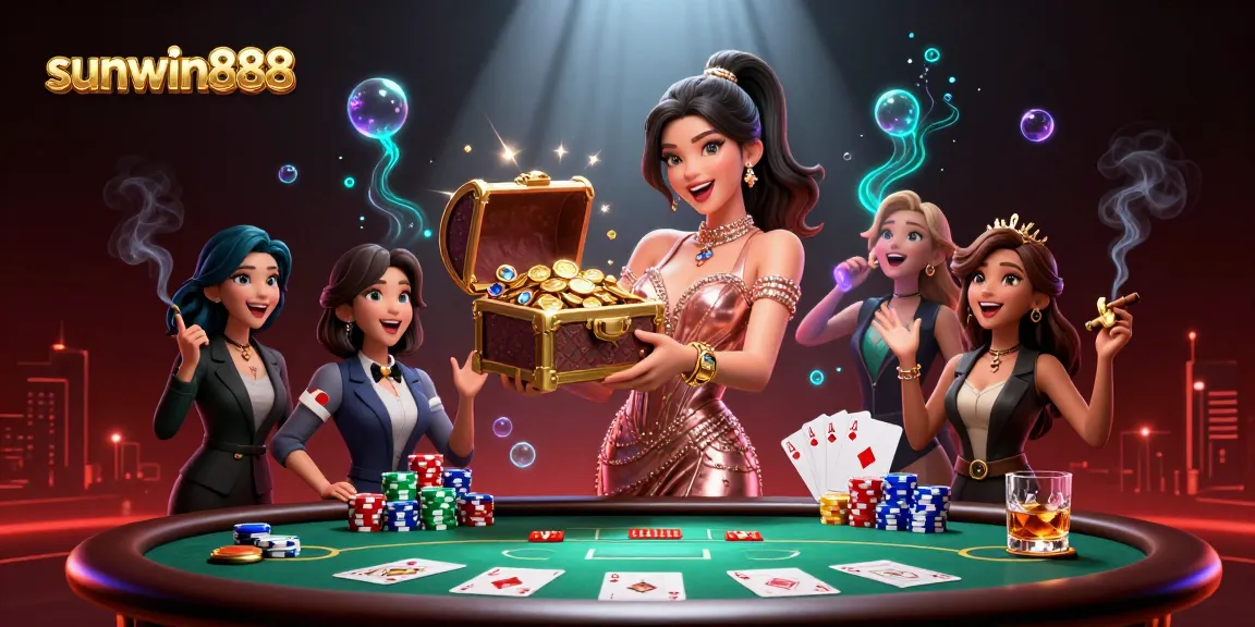 Engage with sunwin888 at the stunning poker table, experiencing vibrant casino thrills.