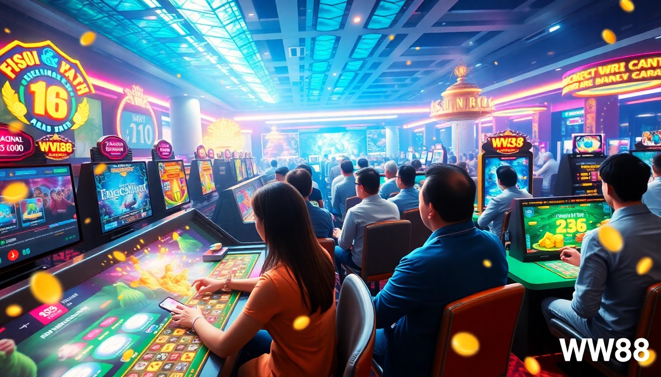 Players engaging in thrilling games at https://ww888.io/ with vibrant visuals and jackpot excitement.