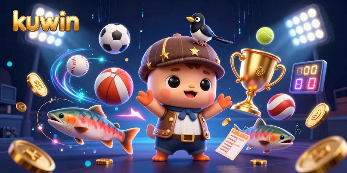 Experience the thrill of kuwin's gaming realm with dynamic characters, sports elements, and vibrant energy.