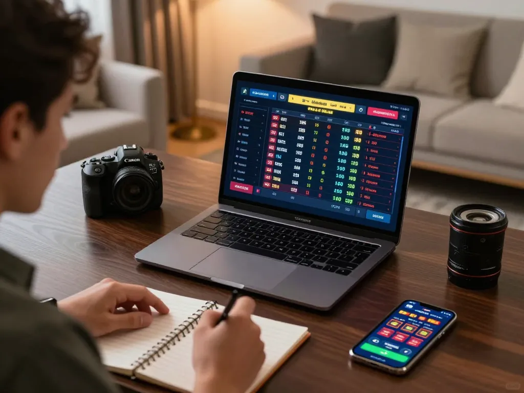 Engaged player using NHÀ CÁI DABET's online sports betting interface during an exciting gaming session.