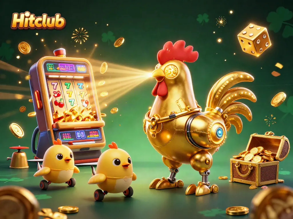 Engage with Hitclub's thrilling casino experience featuring vibrant slot games and dynamic characters.