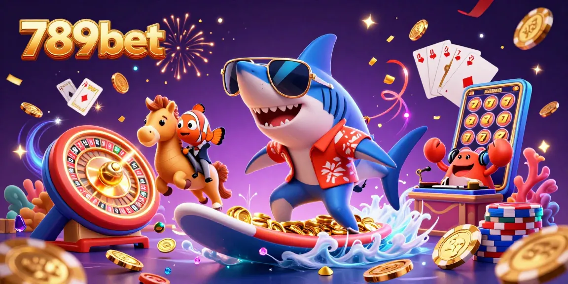 Experience thrilling wins at 789bet with a vibrant illustration showcasing energetic characters celebrating casino victories in a fantasy world.