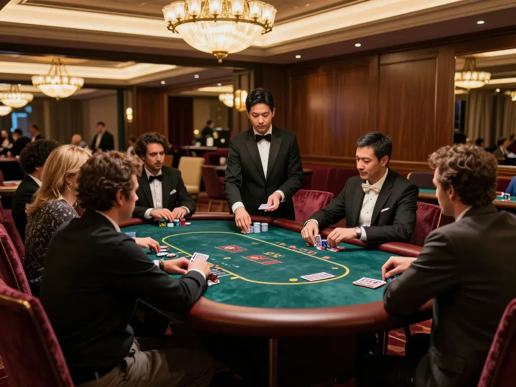Experience thrilling gameplay at an exclusive poker table with 888newbet in a luxurious casino setting