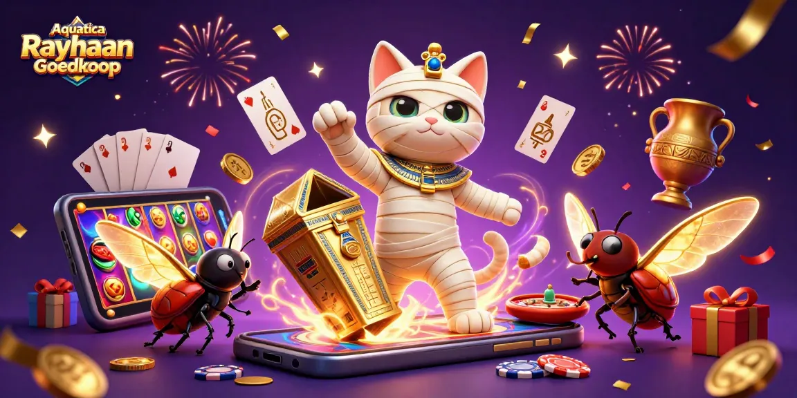 Spin to win with Aquatica Rayhaan Goedkoop as vivid symbols and characters illuminate the casino scene.