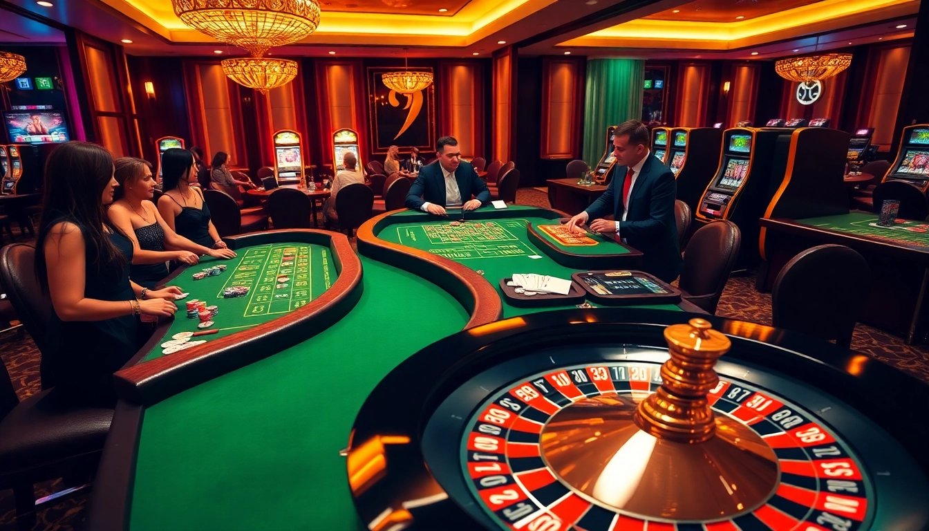 Experience the thrill of gambling at https://9bet9.in.net/ with players enjoying a lively roulette game.