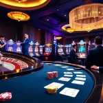 Excitement and luxury in a casino scene, highlighting gameplay at 23win.