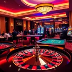 Experience the excitement of the casino at nhà cái lu88.com with players engaging at roulette and poker tables.