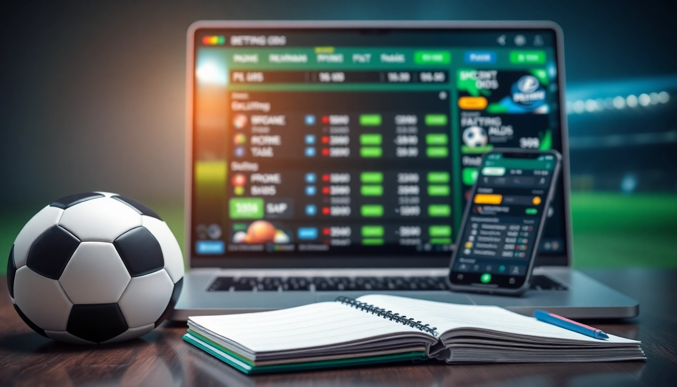 Interactive online betting interface showcasing trang cá cược bóng đá with promo highlights and sports odds.