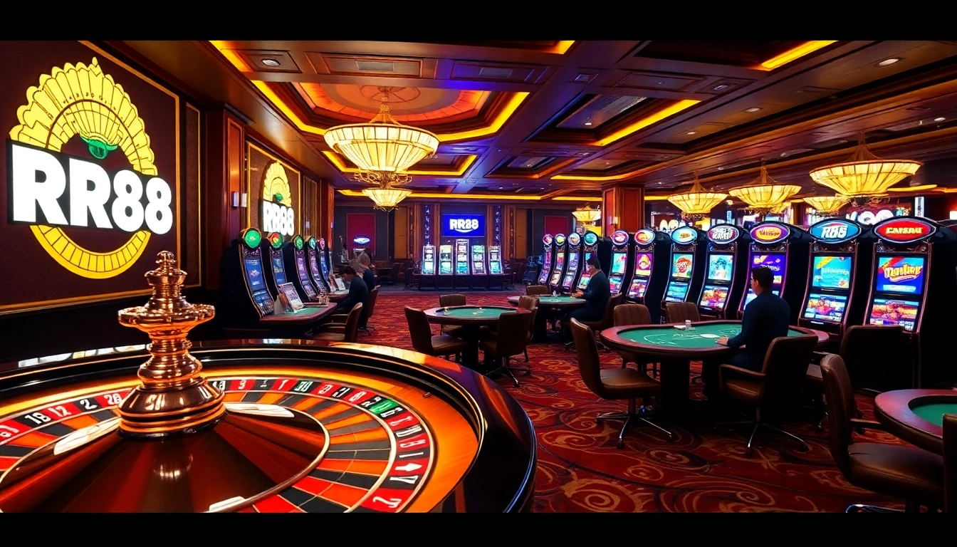 Experience luxury gambling at RR88's vibrant casino with exciting games and bright ambiance.