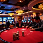 Exciting gameplay at a TX88 poker table with high-stakes players and vibrant casino atmosphere.
