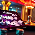 Hitclub's exciting online casino experience with vibrant gaming elements and animated devices.