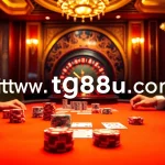 Betting excitement at a TG88 online casino poker table, showcasing high-stakes action.