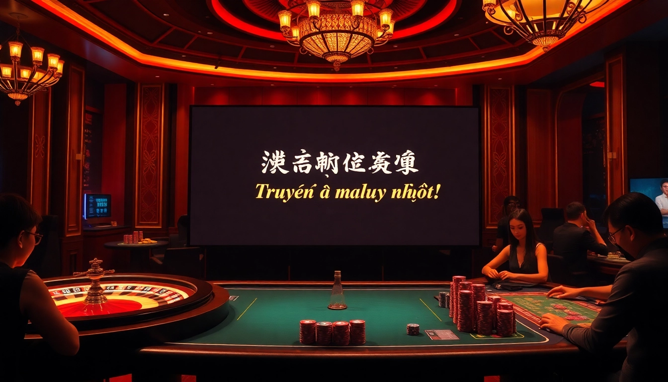 Gambling excitement featuring Truyên ma hay nhất with vibrant gaming tables and eager players.
