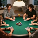 TIP88 poker night with friends enjoying strategic gameplay and vibrant poker chips