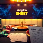 Engaging scene illustrating đăng ký SHBET on a casino table filled with cards and chips.