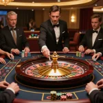 CM88 players engage in an exciting roulette game with croupier spinning the wheel.