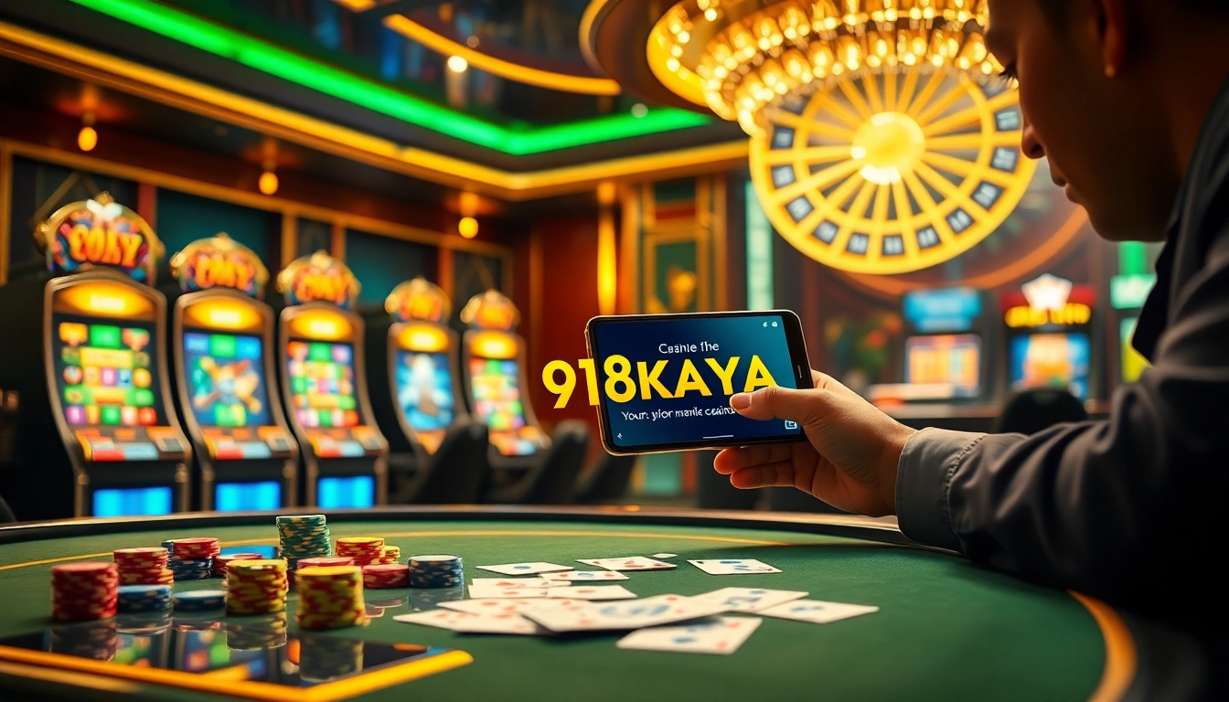 Experience the thrill of 918kaya APK gaming with vibrant slot machines and casino excitement.