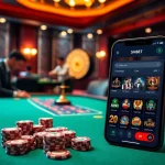 Experience the excitement of đăng ký SHBET with a dynamic casino scene featuring a poker table and roulette wheel.