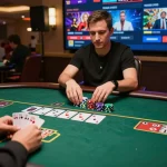 O8 players engage in dynamic live poker game at online casino with colorful graphics