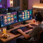 Player immersed in KP88 online casino games enjoying vibrant visuals and dynamic gameplay.