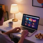 Engaging in strategic online gaming at SC88 Com with cozy home setup
