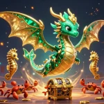 Engage in thrilling gameplay at c168 with a vibrant 3D dragon-themed casino illustration.
