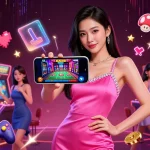 Play live dealer games at 88bet with a stunning Asian woman showcasing mobile gaming excellence.