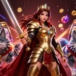 Experience thrilling wins with Sunwin in this vibrant casino-themed digital illustration.