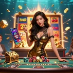 Experience high-stakes gaming at 88bet with a glamorous Asian woman winning at a baccarat table.