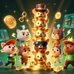 Spin Boss showcases a vibrant casino atmosphere with animated characters and cryptocurrency elements.